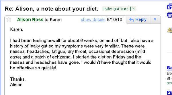 Leaky Gut Syndrome Testimonial