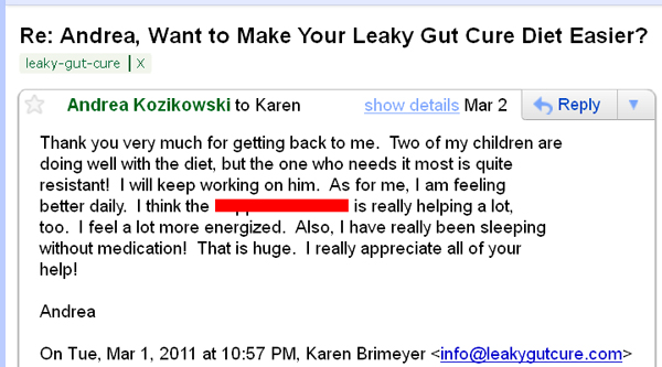 Leaky Gut Syndrome Testimonial