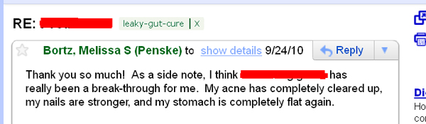 Leaky Gut Syndrome Testimonial