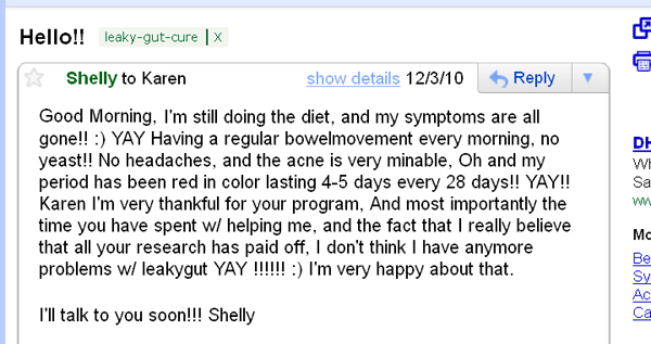 Leaky Gut Syndrome Testimonial